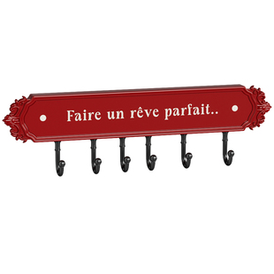 法式镜面门后挂钩免打孔强力粘胶挂衣架墙上壁挂一排式中古风排钩