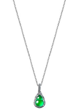 翡翠葫芦吊坠项链绿色天然