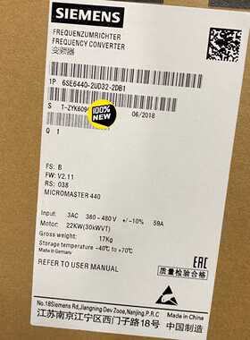 【询价】6SE6440-2UD32-2DB1440 22kw/适用