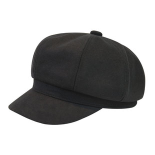 帽子男冬季日系百搭毛呢纯色八角帽英伦贝雷帽报童帽复古画家帽潮