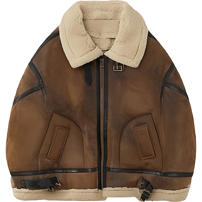 果拉拉男女童秋冬款加绒加厚皮衣