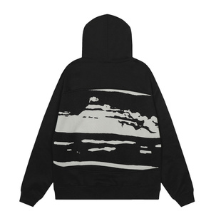 corteiz hoodie美式潮牌运动休闲拼接设计宽松纯棉开衫连帽卫衣男