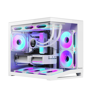 航嘉机箱S960V2暴风雪X无立柱海景箱底部斜面强散热支持背插主板