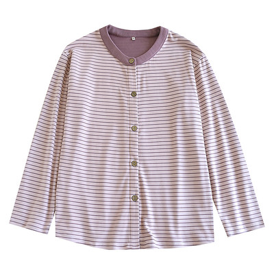 德绒睡衣女上衣单件薄绒布家居服