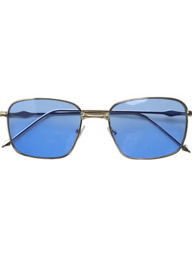 日系高级感金属银框眼镜女