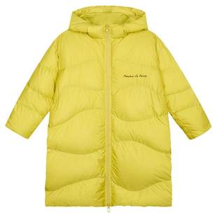 蓬马大童羽绒服长款连帽保暖宽松秋冬装男女儿童pomme de terre