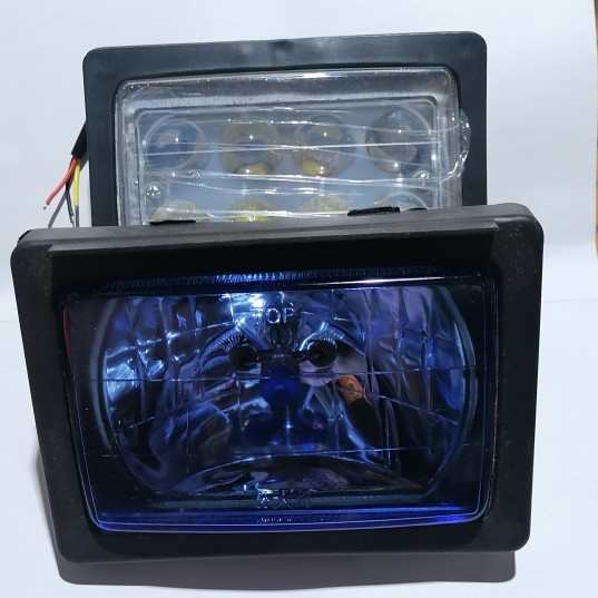 时风拖拉机大灯LED照明车灯方形蓝色农用车前大灯