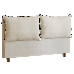 丰范实木床头软包靠背单买简约现代纯色布艺榻榻米单独落地背板