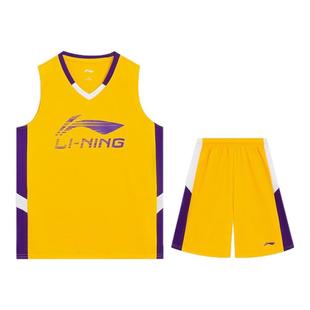 李宁儿童篮球套装青少年夏季运动背心无袖训练比赛球队服男童球衣