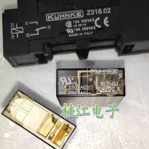 议价KUHNKE继电器 107-G1  24VDC 底座Z318.02  松川888-1CC-F-C-