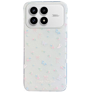 适用于红米k90手机壳redmik90promax不包镜头小米2510DRK44C新款女red米90k小清新k9o蝴蝶pm薄款防摔创意ins
