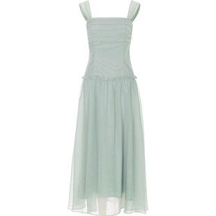 从那以后法式吊带裙度假风连衣裙无袖茶歇长裙薄纱长款裙子女夏季