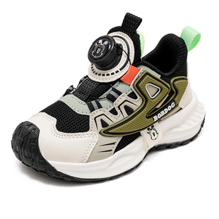 巴布豆官方旗舰童鞋男童运动鞋2025新款春秋季网面小学生儿童鞋子