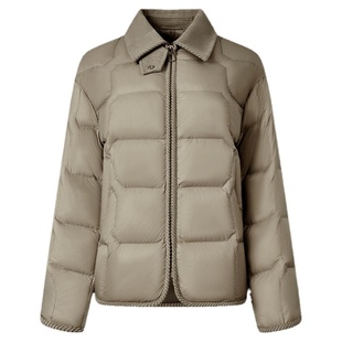 【爆款】坦博尔轻薄羽绒服女冬季短款衬衫领时尚休闲修身好看外套