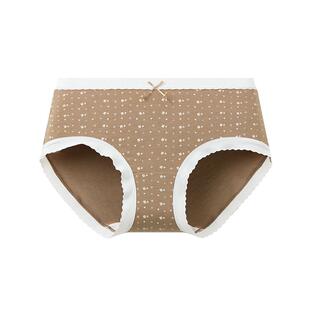 三福 女中腰包臀内裤 柔软羊毛混纺民族风满印半平角裤509707