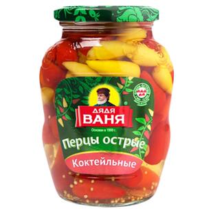 俄罗斯进口瓦尼亚老爹红黄小辣椒罐头350g