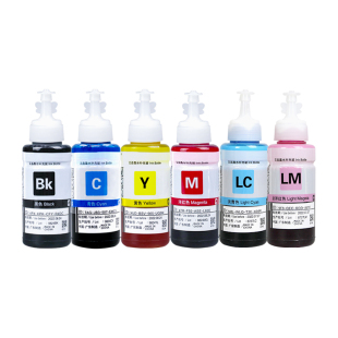 适用爱普生674墨水L805 L1800 L850 L810 L801墨仓式打印机墨水epson六色R330黑色彩色1390连供墨水非原装6色
