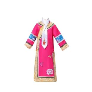 格格服装儿童还珠格格古装服饰满族民族清朝女童演出服宫廷旗服冬