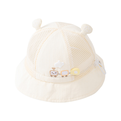 婴儿帽子薄款夏小月龄遮阳防晒帽