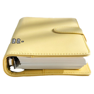 活页笔记本子高颜值手帐本活页可拆卸扣环A6手账本子女孩空白本活页本weeks日记本事本加厚方格随心配盖章本