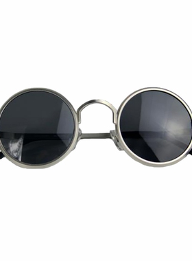 古着蒸汽朋克UV400圆形太阳镜