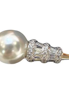 S925纯银施家白月光银蓝澳白戒指