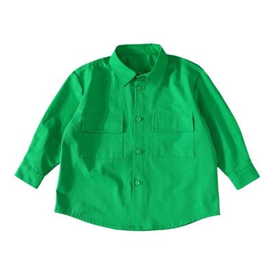 男童长袖衬衫春夏薄款宽松韩版