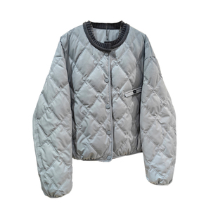 今年流行短款羽绒服女小个子显高时尚洋气菱格上衣超好看百搭外套