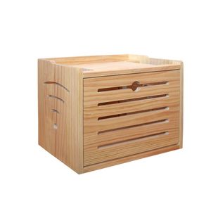 实木路由器wifi光猫机顶盒排插收纳盒桌面收纳箱落地置物架高档