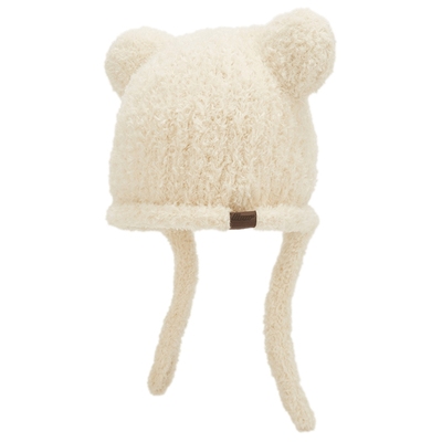 热风2025年冬女士护耳小熊针织帽