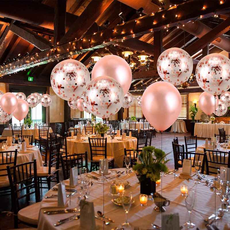 2亚马逊跨境HAPPYBIRTHDAY烫金生日乳胶套装亮片横幅金气球玫瑰