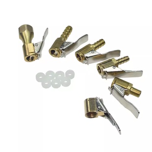 汽车气压表打气嘴铜制轮胎充气夹头  胎压表夹气嘴 充气管夹气嘴