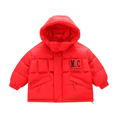 男童90绒羽绒服冬季保暖棉衣