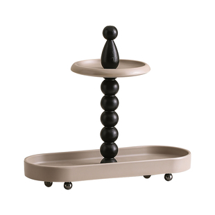 轻奢首饰香薰香水高级感托盘复古玄关放钥匙手表收纳架入户门鞋柜