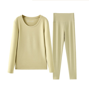 320G情侣保暖内衣德绒男女加绒加厚磨毛打底秋衣秋裤抗菌内衣套装