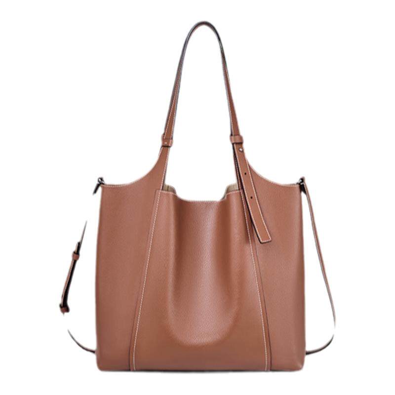 迪桑娜女包至简系列手提包真皮包单肩斜挎包大容量菜篮子包托特包