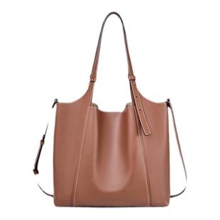 迪桑娜女包至简系列手提包真皮包单肩斜挎包大容量菜篮子包托特包