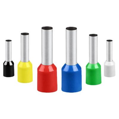 黄铜管型端子E0508 VE7508 E2508针型端子欧式冷压接线端子压线耳