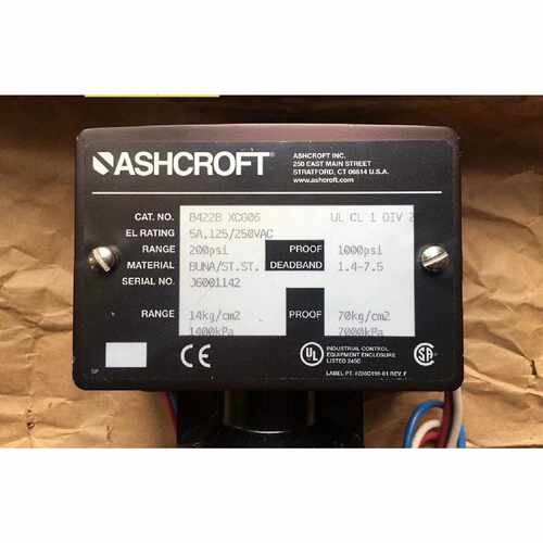 议价B422B XCG06 ASHCROFT 雅斯科压力开关 全适用