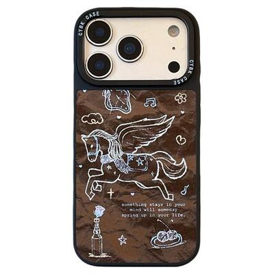复古摩卡棕天使小马苹果手机壳女