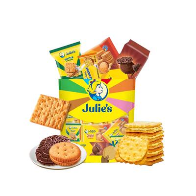 julies茱蒂丝进口花生酱巧克力芝士夹心饼干苏打休闲零食大礼包
