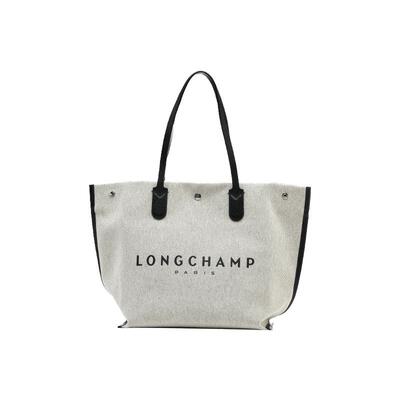 【自营】LONGCHAMP/珑骧Roseau系列大号logo印花织物手提单肩包