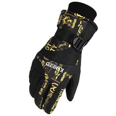 冬季摩托车滑雪手套加绒加厚防水