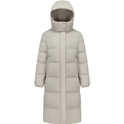 波司登休闲可脱卸帽长款羽绒服