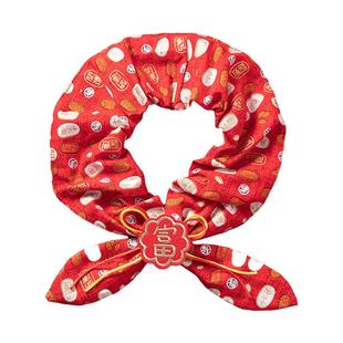 狗狗喜庆围巾新年围脖宠物结婚衣服婚礼装饰红配饰过年可爱项圈