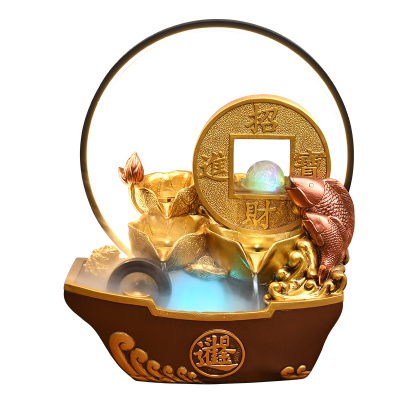 流水生财摆件循环水景喷泉风水轮