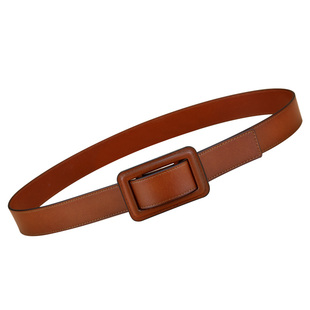 腰封女真皮头层牛皮棕咖色外穿搭束腰带时尚简约百搭装饰配裙裤带