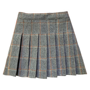 女童百褶裙半身裙童装2025秋冬格子裙裤中大童加厚短裙儿童毛呢裙