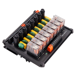 恩爵通用大功率继电器模组4816路触点灭弧适用液压阀控制模块24V