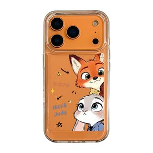 适用苹果17promax手机壳2025新款iPhone16透明15超火14pro巨好看的14plus疯狂动物城13保护Air可爱尼克朱迪pm